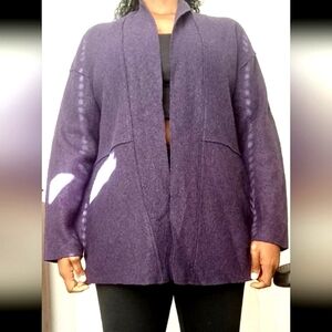NWT tahari wool open front jacket